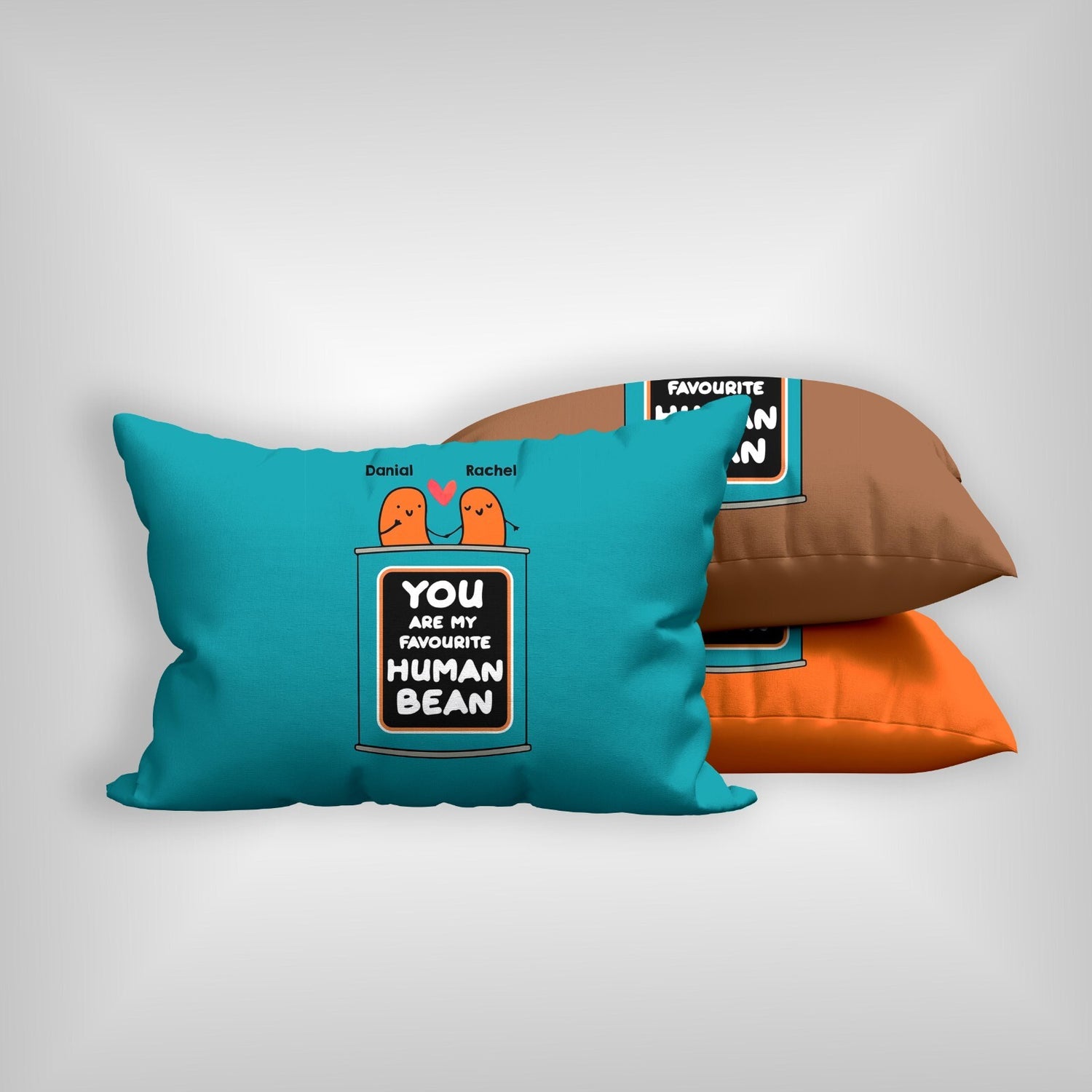 Personalised My Favourite Human Bean Name Single Bed Duvet Cover Set Pillowcase