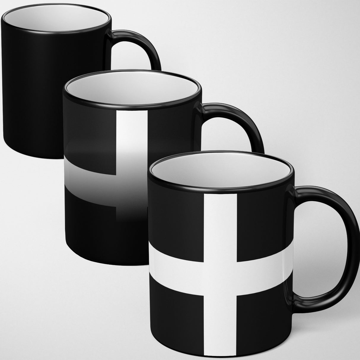 Cornish Flag Cornwall Tea Coffee Gift Heat Sensitive Magic Colour Changing Mug