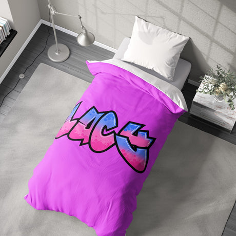 Personalised Any Name Urban Graffiti Soft Single Size Novelty Bed Duvet Cover