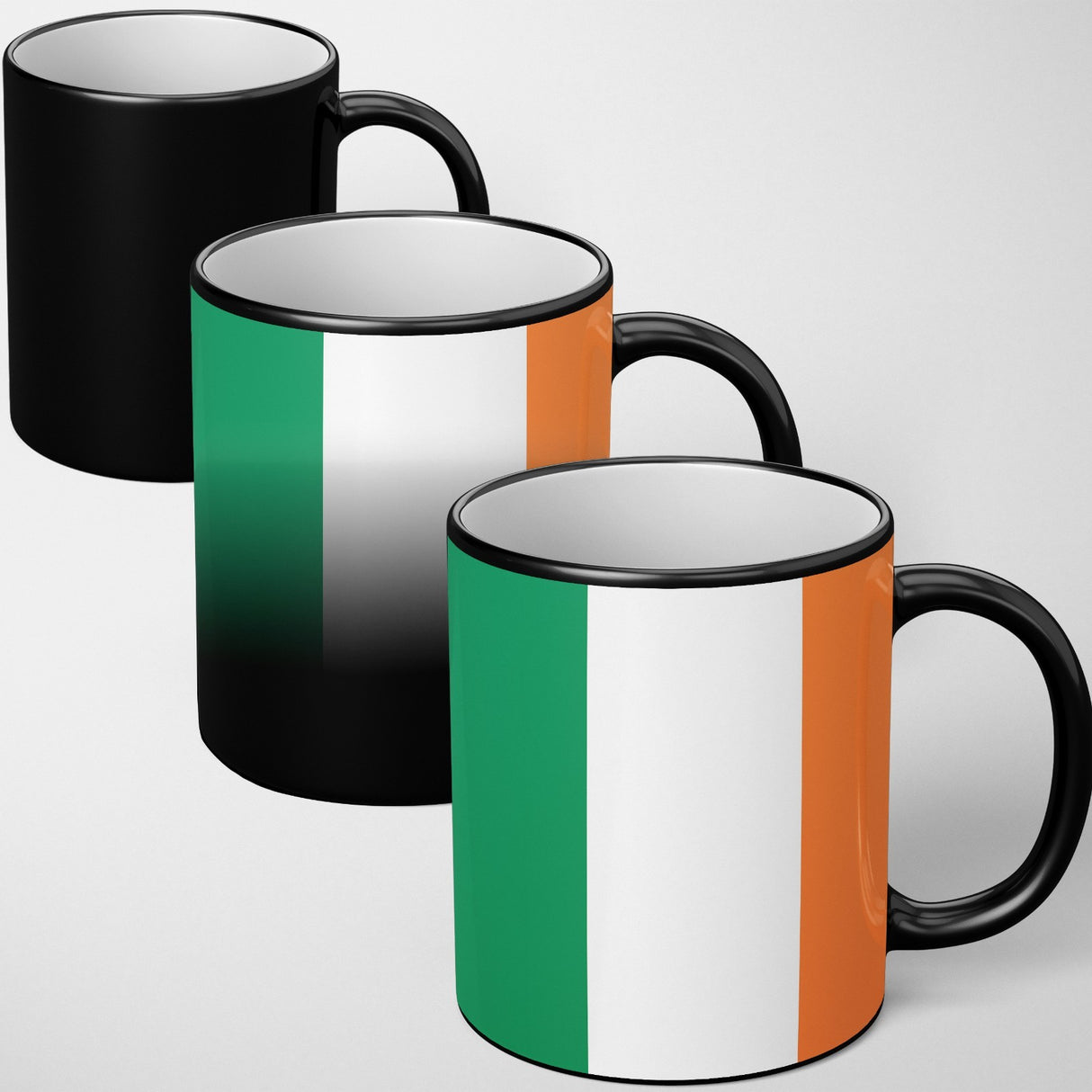 Ireland Flag Irish Gift Heat Sensitive Magic Colour Changing Mug Novelty Cup