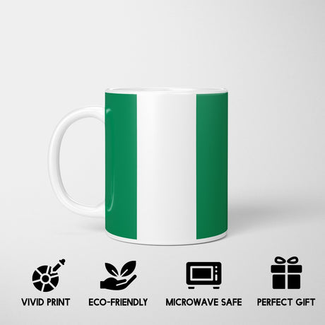 Nigeria Flag Nigerian Design Coffee Tea Mug Cup Set Coaster Gift Him Her Custom