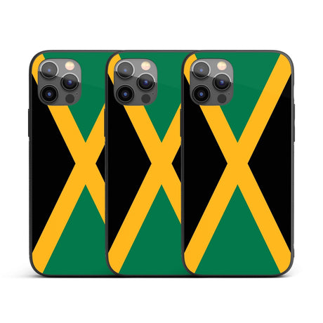 Jamaican Flag Design Gift Protector Custom Printed iPhone Case - Black TPU Cover
