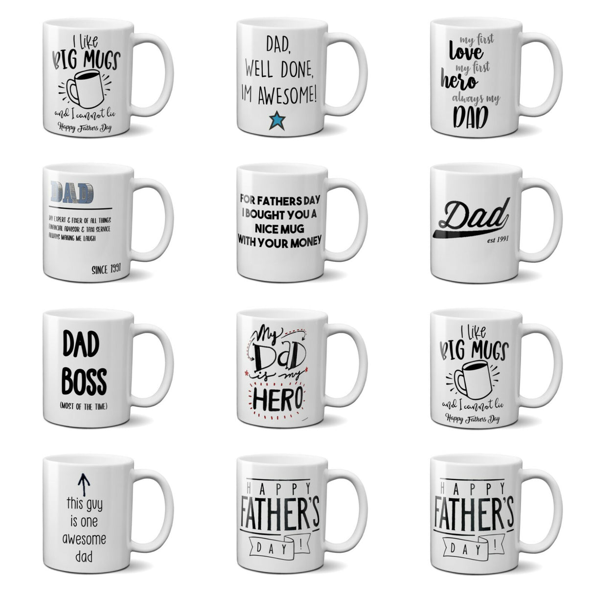 Personalised Fathers Day Dad Novelty Funny Comic Coffee Mug Gift 11oz Ceramic