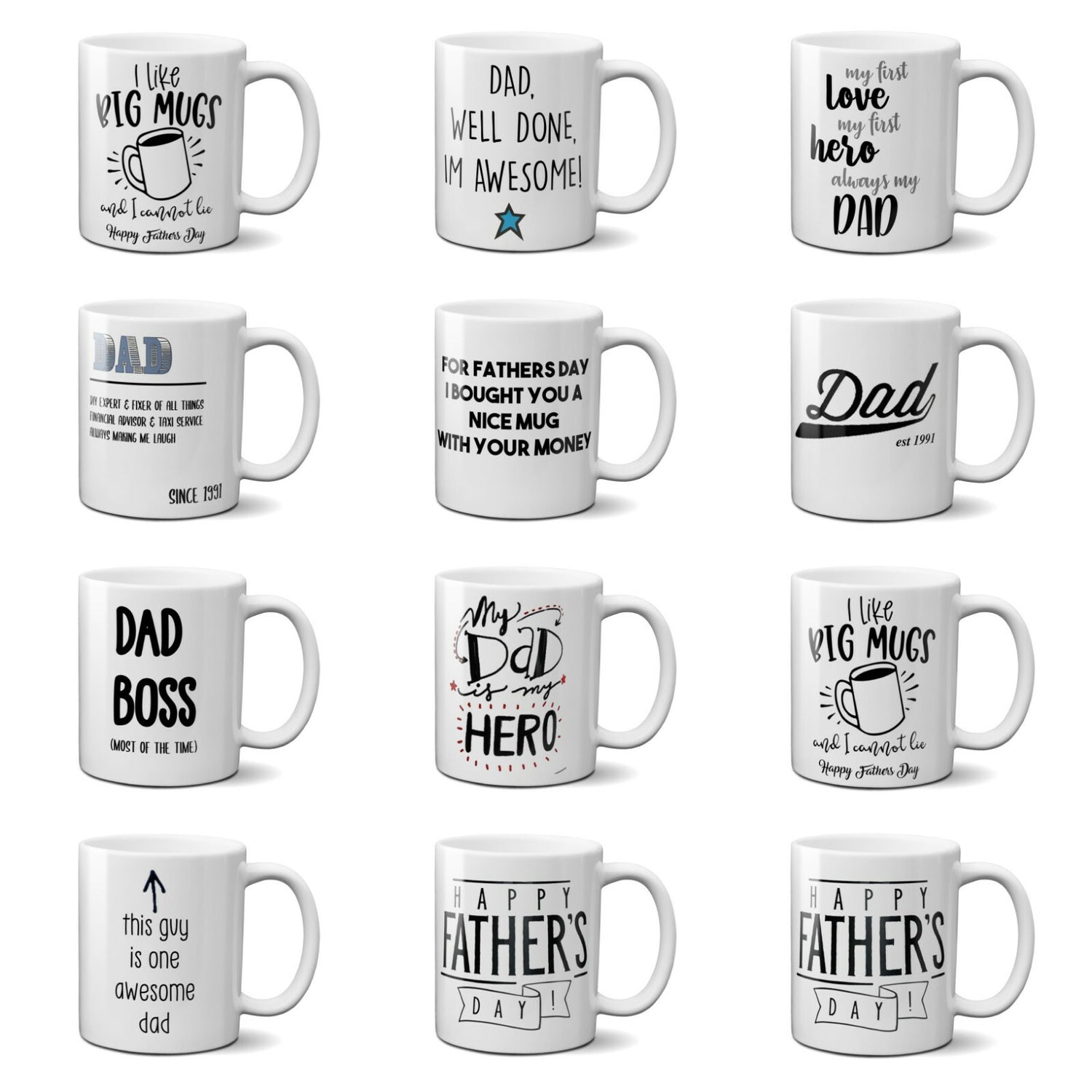 Personalised Fathers Day Dad Novelty Funny Comic Coffee Mug Gift 11oz Ceramic
