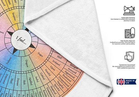 Emotion Wheel Circle Design Custom Made Coloured Novelty Beach Bath Sheet Towel