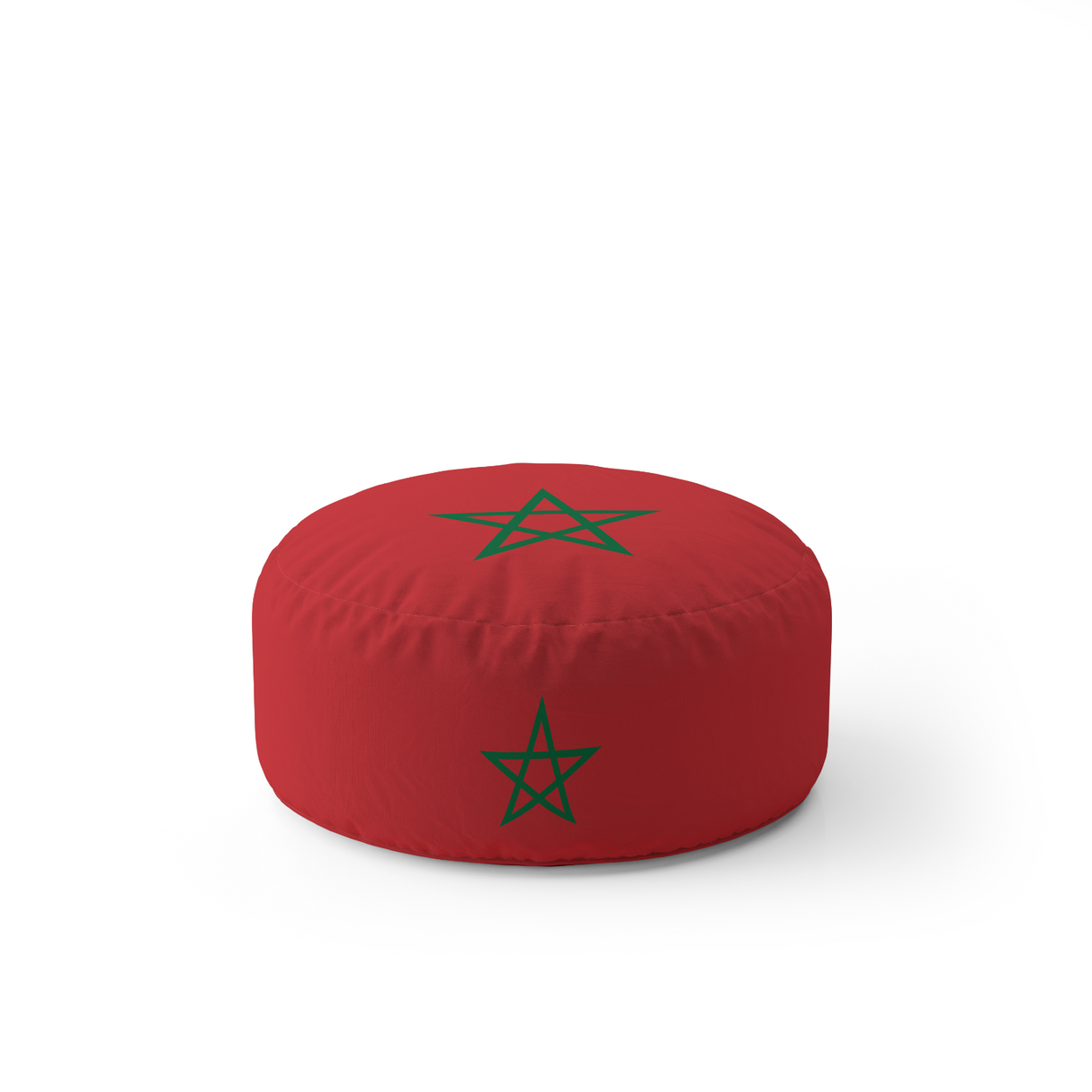 Morocco Flag Moroccan Ottoman Filled Pouffe Footrest Washable Cover Custom Gift