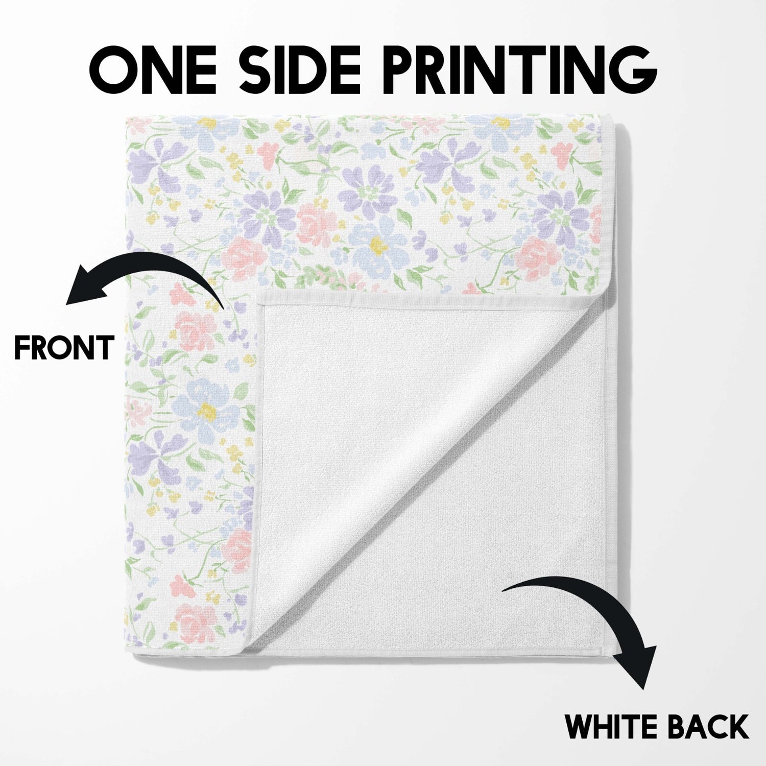 Personalised Mother's Day Custom Name Floral Absorbent Beach Bath Sheet Towel