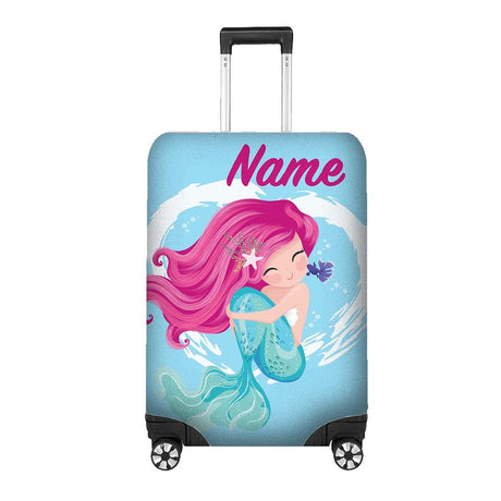 Mermaid Name Cute Girl Gift Custom Luggage Cover Personalise Suitcase Protector