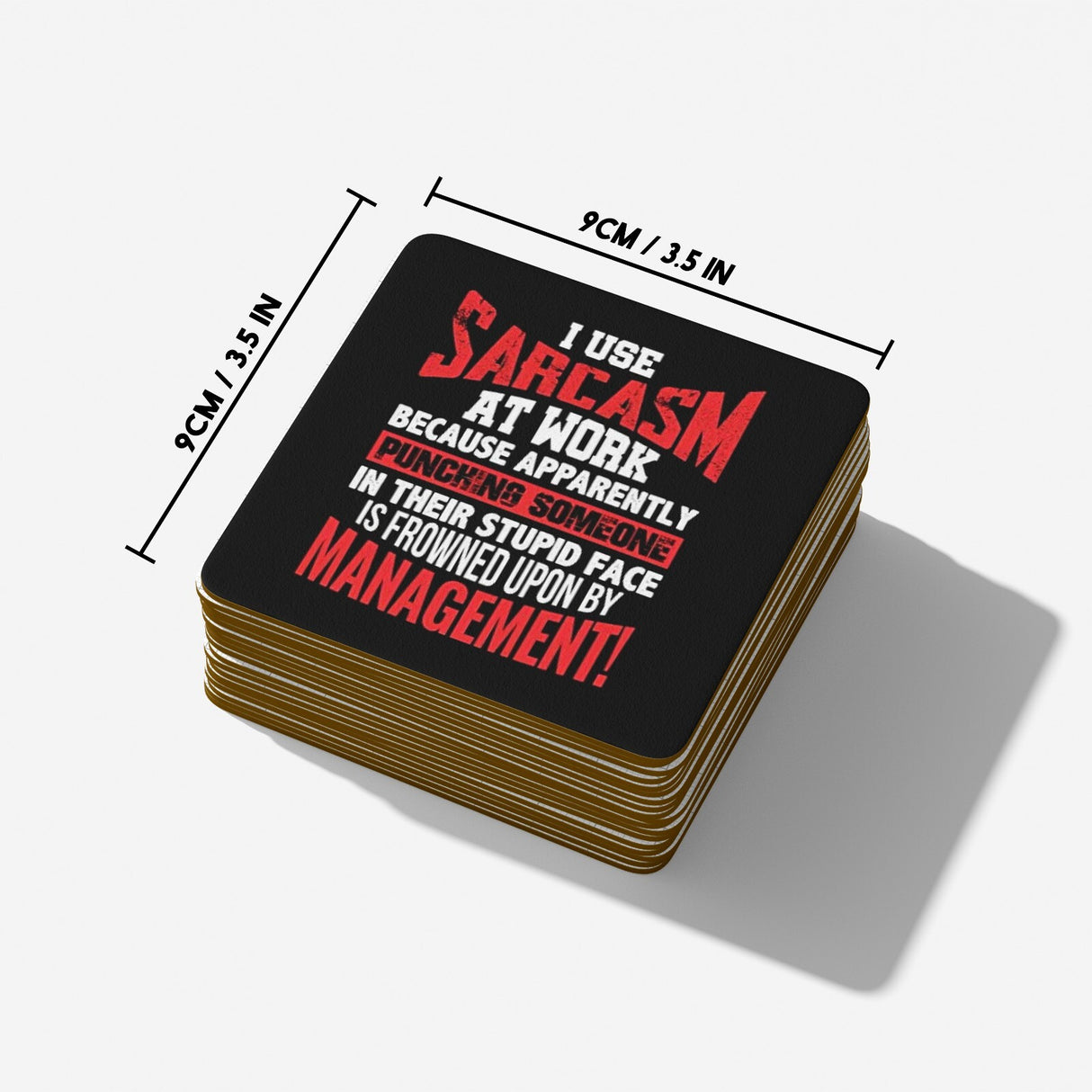 Sarcasm at Work Rude Cheeky Funny Gift Coffee Tea Mug + Coaster Option Him Her