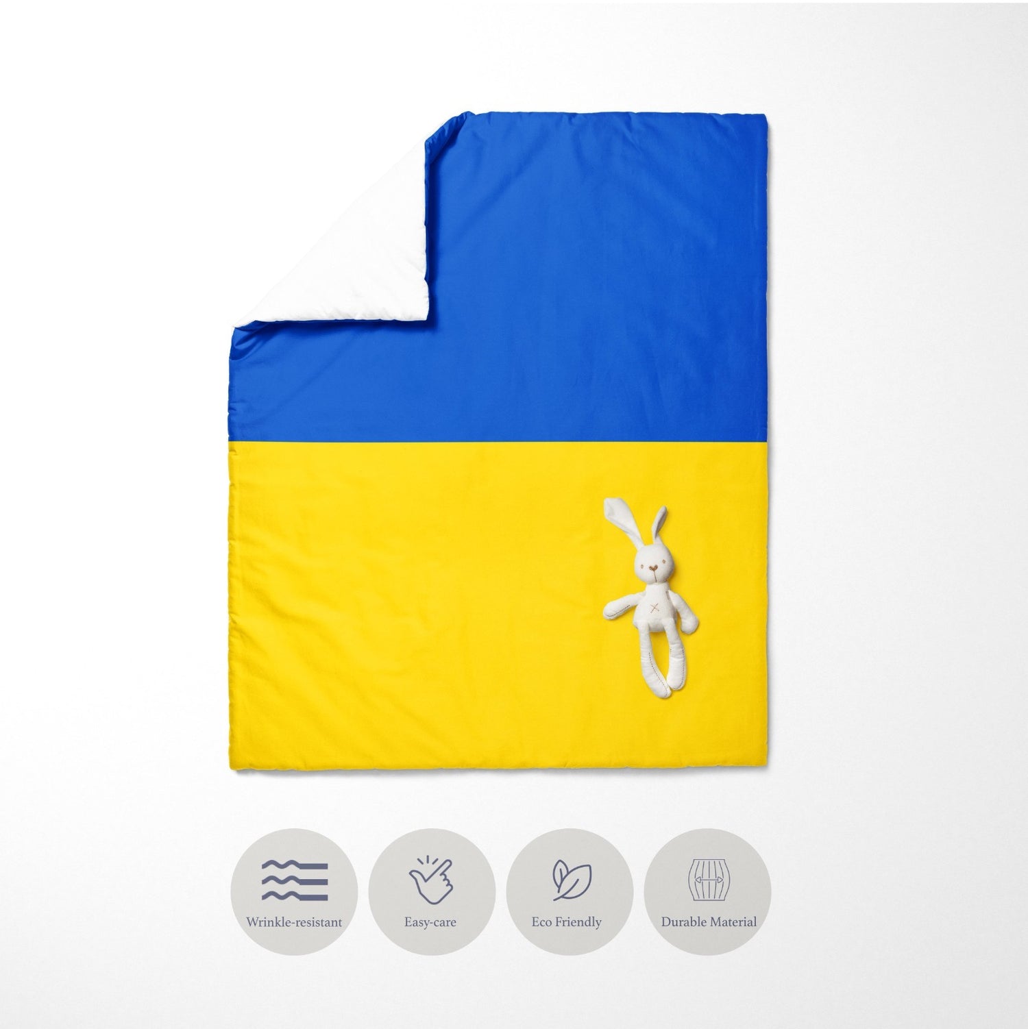 Ukraine Flag Design Cot Bed - Duvet Cover Toddler Pillowcase Cosy Gift Custom