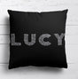 Personalised Name Diamond Gems Letters Soft Square Filled Cushion Throw Decor
