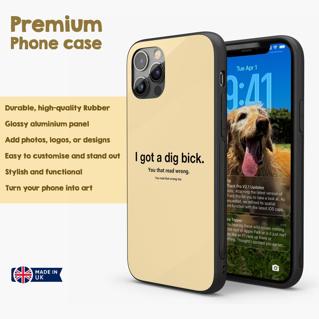 I Got A Dig Bick Personalised Custom Rude Funny Joke Printed iPhone Black Case