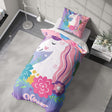 Personalised Name Unicorn Dream Fantasy Single Bed Duvet Cover + Pillowcase Set