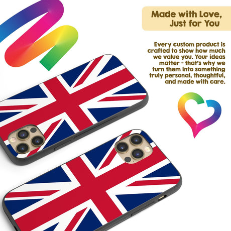 Great Britain Flag Custom Printed iPhone Case Black TPU Cover Gift Personalised