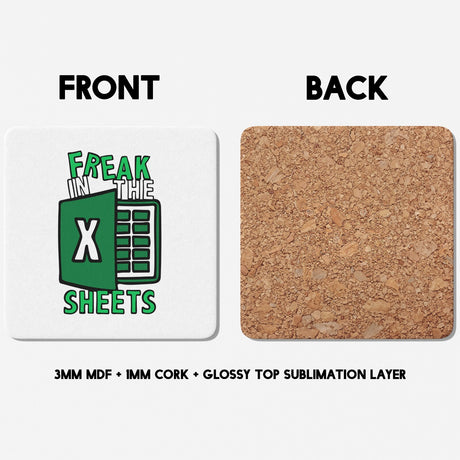 Freak In The Sheets Rude Funny Cheeky Gift Coffee Tea Mug Coaster Option Him Her