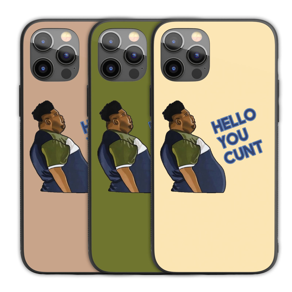 Harvey Hello You C*nt Rude Personalised Custom Cover - Printed iPhone Black Case