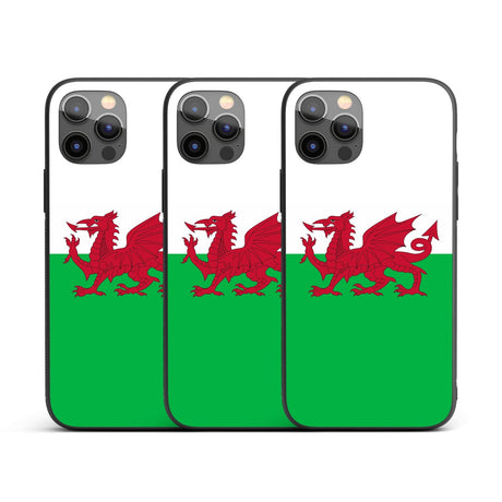 Welsh Flag Wales Custom Printed iPhone Case - Black TPU Cover Gift Personalised