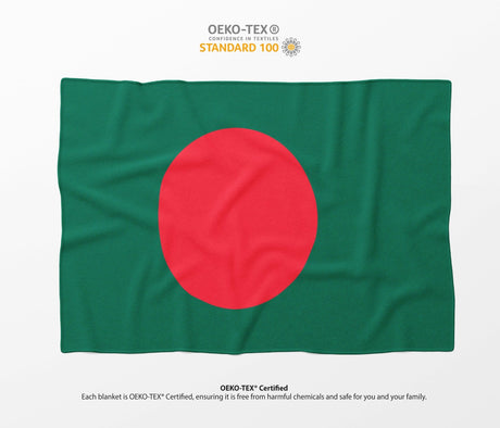 Bangladesh Flag Fleece Blanket Home Decor Throw Gift Cosy Custom Made Soft Warm