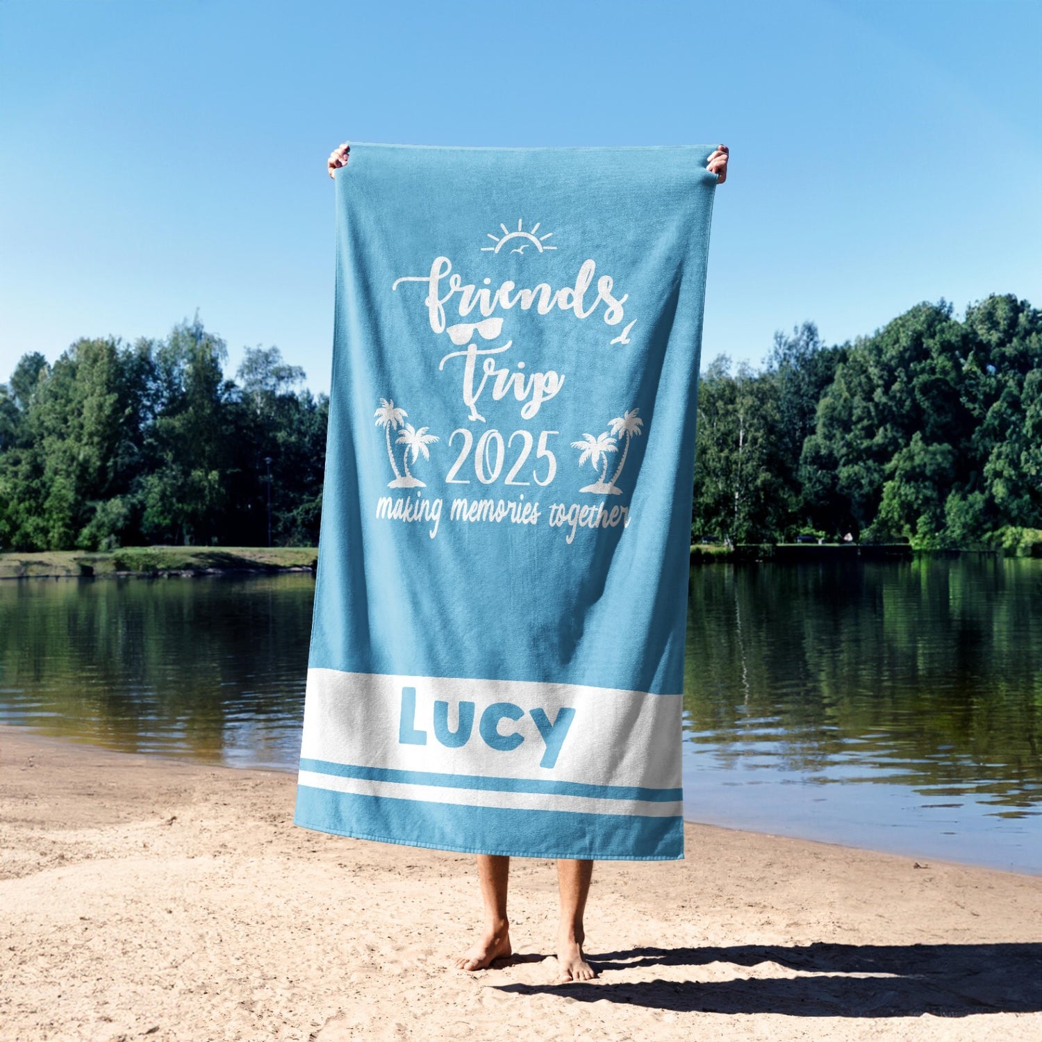 Custom Group Trip Summer Holiday Pool Party Vacation Mode Beach Bath Sheet Towel