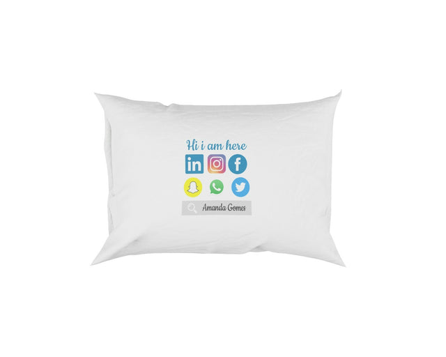 Social Media Personalisable Soft Pillowcase Pillow Case Cover