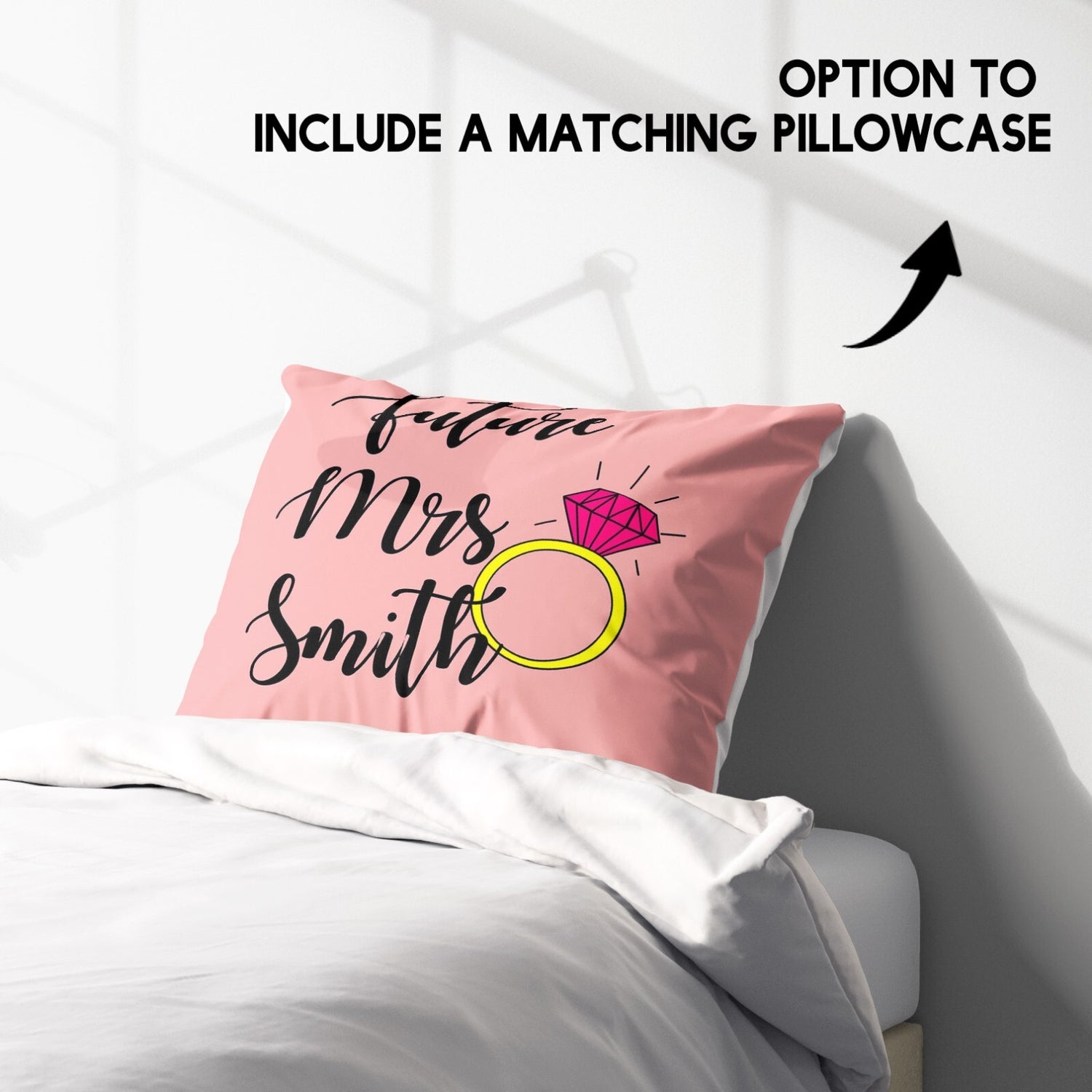 Future Mrs Fiancé Wife To Be Romantic Novelty Single Bed Duvet Cover Pillowcase