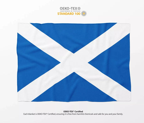 Scotland Flag Scottish Cross Custom Made Soft Warm Fleece Blanket Throw Decor