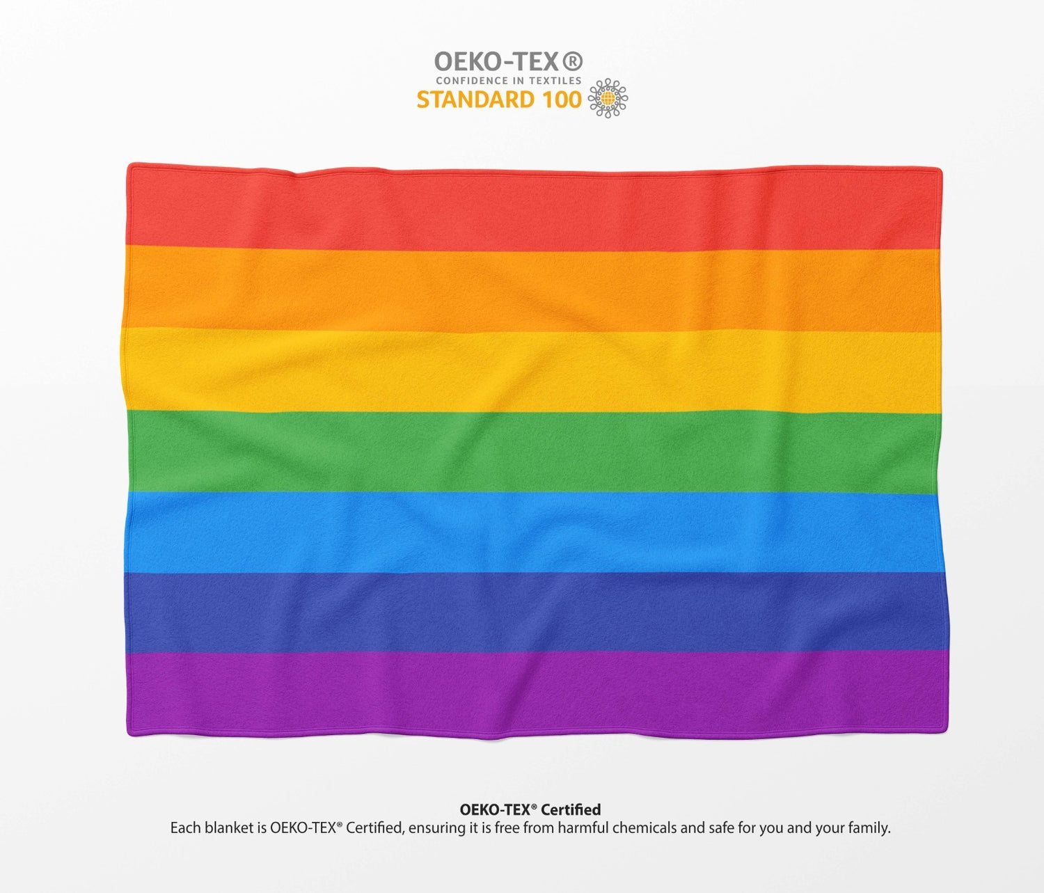 LGBTQ+ Pride Flag Fleece Blanket Home Decor Throw Gift Custom Made Soft Warm