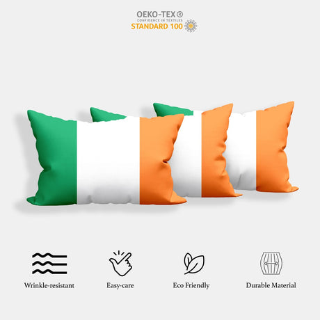 Ireland Flag Irish Tricolour Custom Made Novelty Printed Soft Pillowcase Pillow