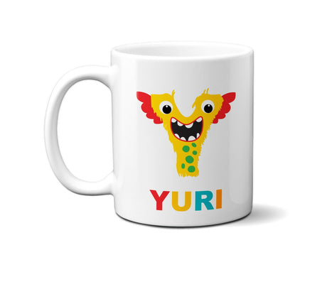 Personalised Little Multi Monster Name Initial Letter Kids Mug Gift 11oz Ceramic