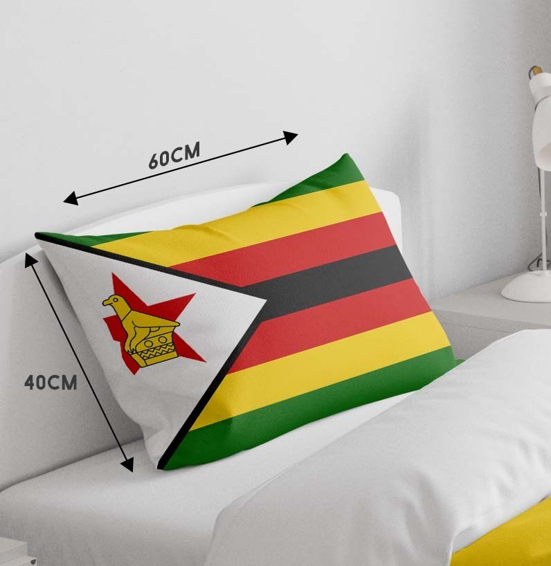 Zimbabwe Flag Design Cot Bed - Duvet Cover Toddler Pillowcase Cosy Gift Custom