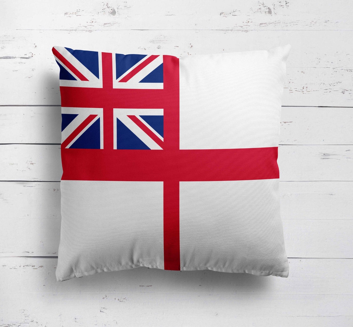 British Royal Navy Flag Design Filled Square Cushion Decorative Throw Soft Gift