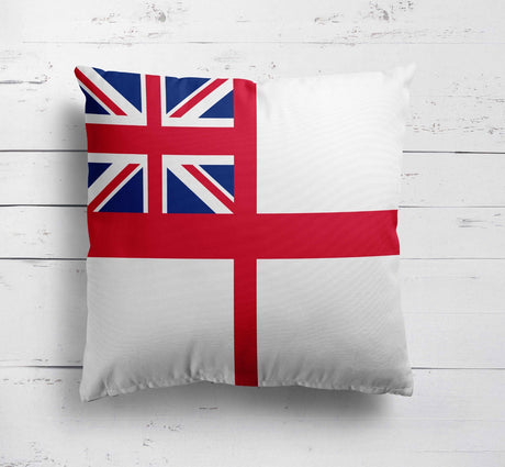 British Royal Navy Flag Design Filled Square Cushion Decorative Throw Soft Gift