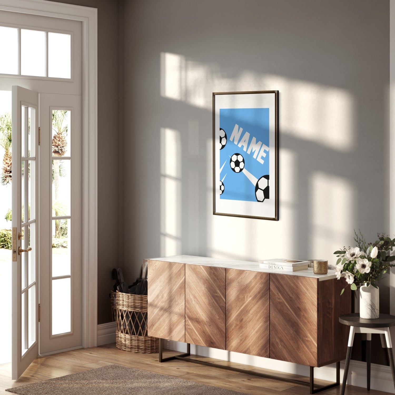 Personalised Custom Name Football Strik Wall Art Poster Quantity Print Decor