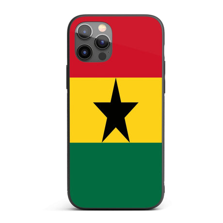 Ghana Flag Ghanaian Patriotic iPhone Case Black TPU Cover Protector Custom Gift