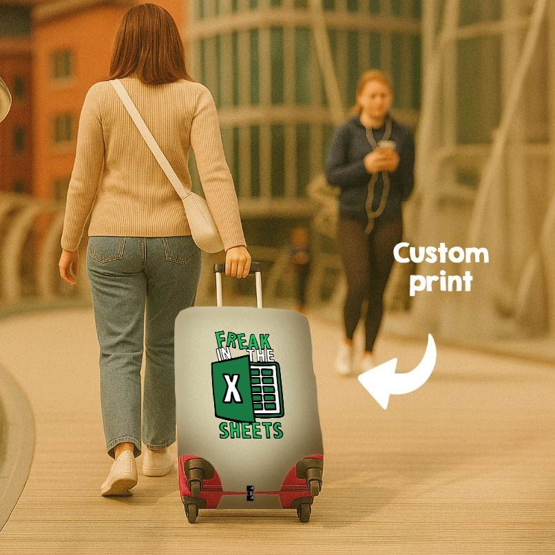 Freak in the Sheets Luggage Cover - Funny Travel Suitcase Protector Custom Gift
