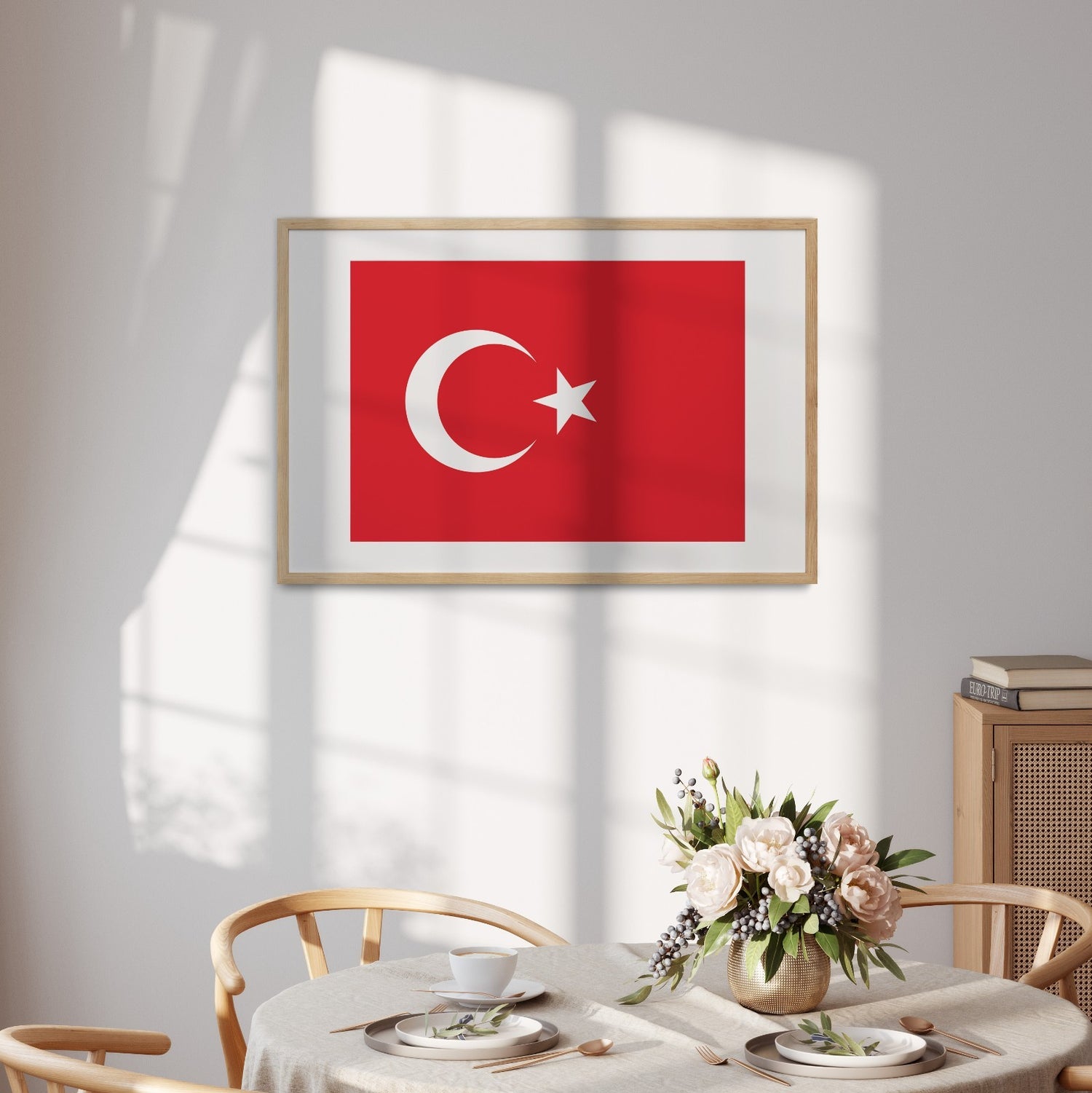 Turkey Flag Turkish Design Custom Made Wall Art Poster Picture Print Decor Home