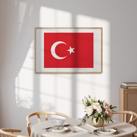Turkey Flag Turkish Design Custom Made Wall Art Poster Picture Print Decor Home