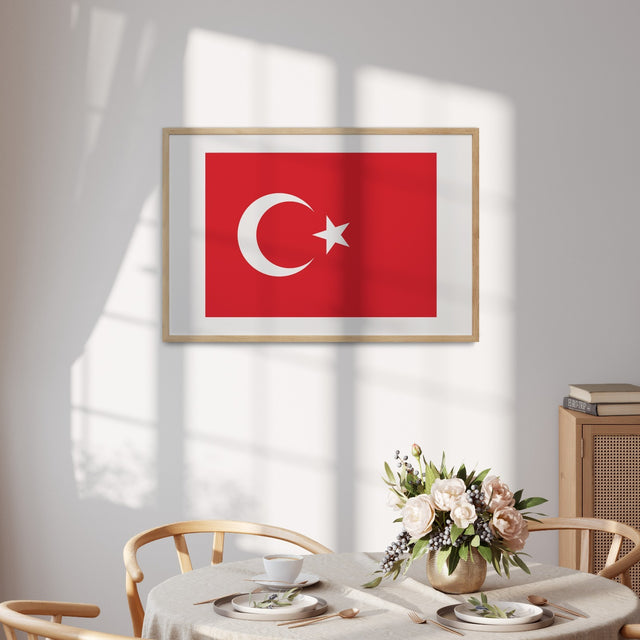 Turkey Flag Turkish Design Custom Made Wall Art Poster Picture Print Decor Home