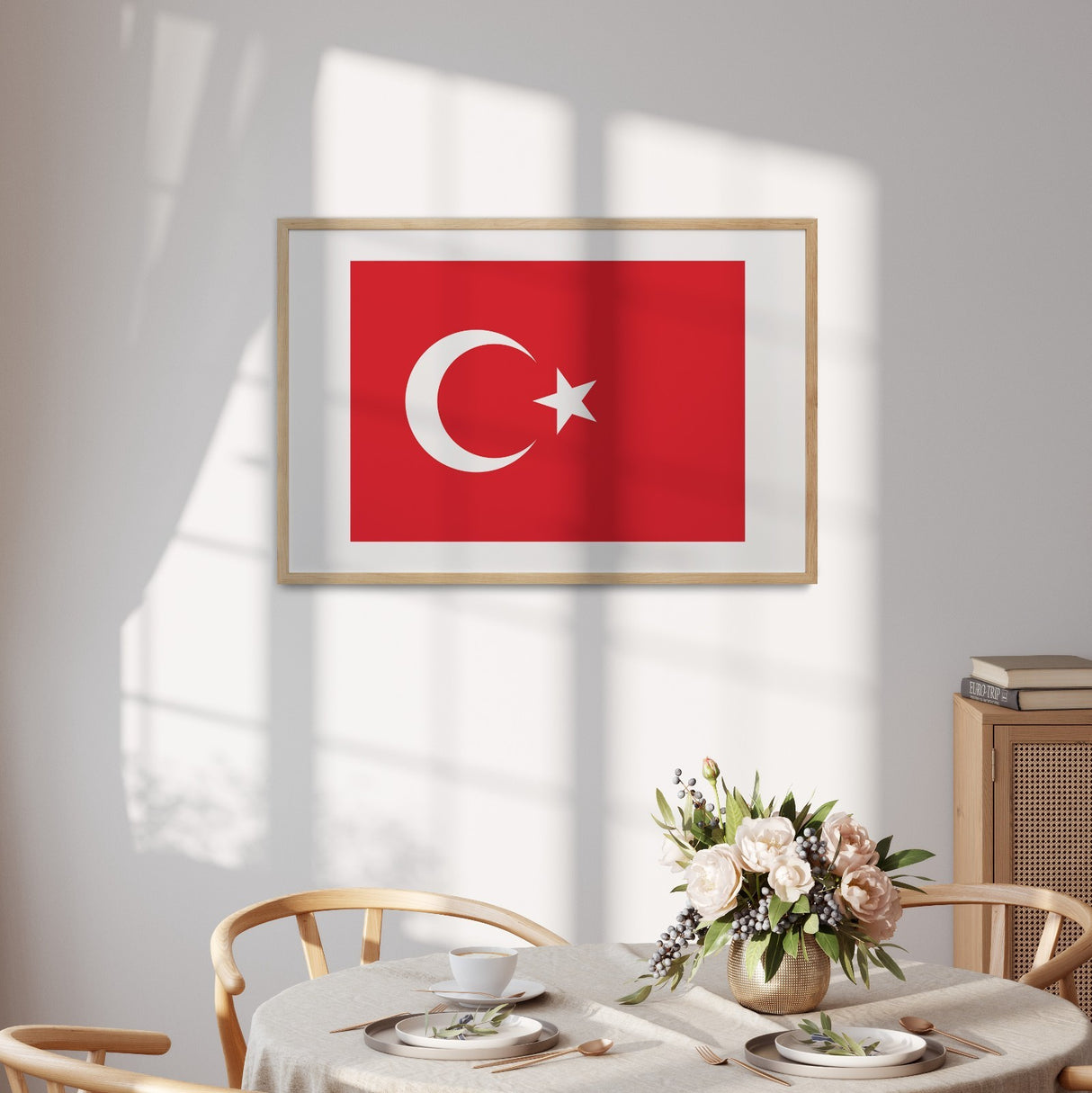 Turkey Flag Turkish Design Custom Made Wall Art Poster Picture Print Decor Home