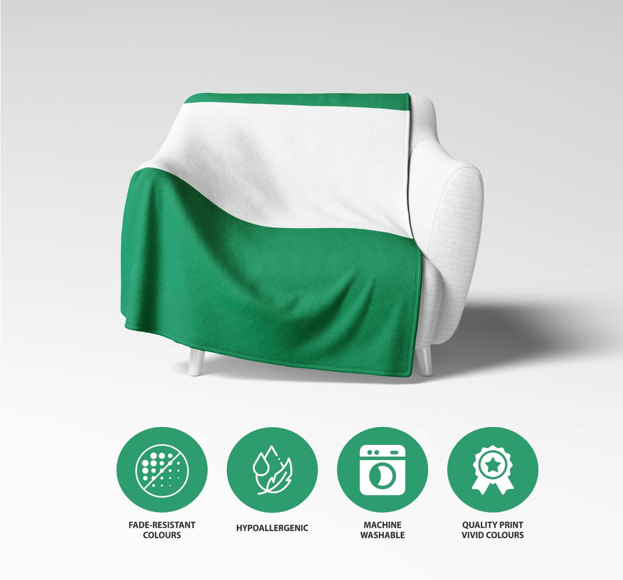 Nigeria Flag Nigerian Fleece Blanket Home Decor Throw Gift Custom Made Soft Warm