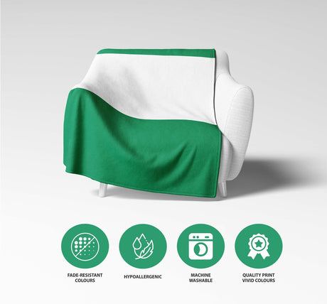 Nigeria Flag Nigerian Fleece Blanket Home Decor Throw Gift Custom Made Soft Warm