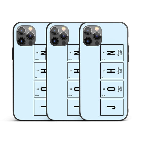 Science Chemistry Alphabet Name Personalised Custom - Printed iPhone Black Case