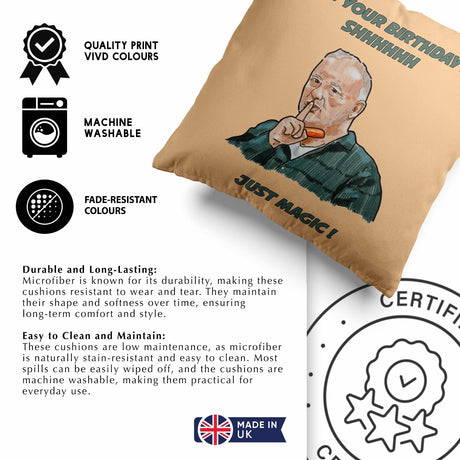 Your Birthday Is Going To Be Shhh Magic Bob Mortimer Custom Soft Square Cushion