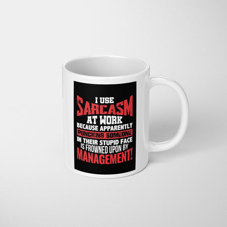 Sarcasm at Work Rude Cheeky Funny Gift Coffee Tea Mug + Coaster Option Him Her