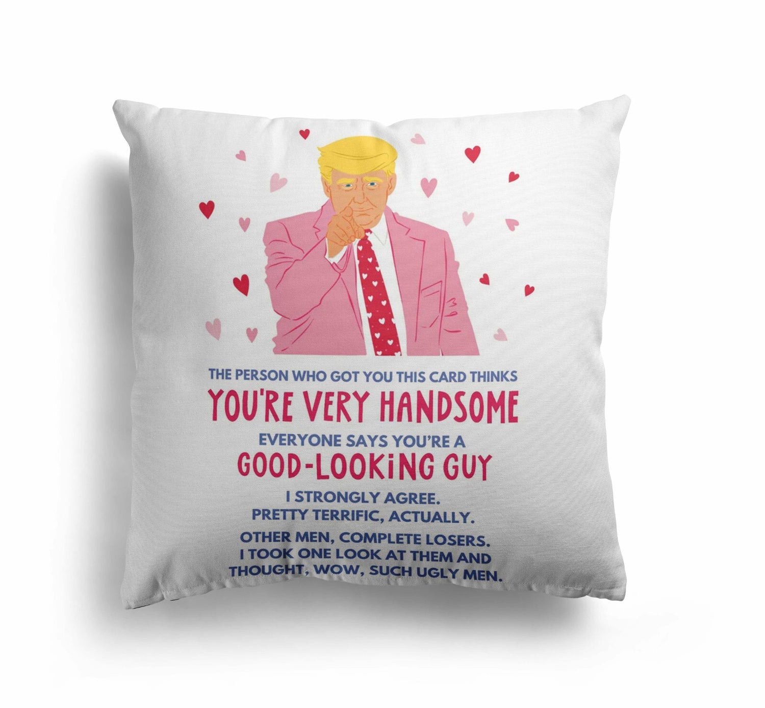 Trump You're Hands Valentines Love Cheeky Funny Cute Square Filled Cushion Decor