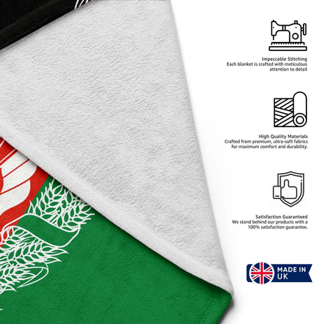 Afghanistan Flag Patriotic Towel Highly Absorbent Beach Bath Sheet Custom Gift