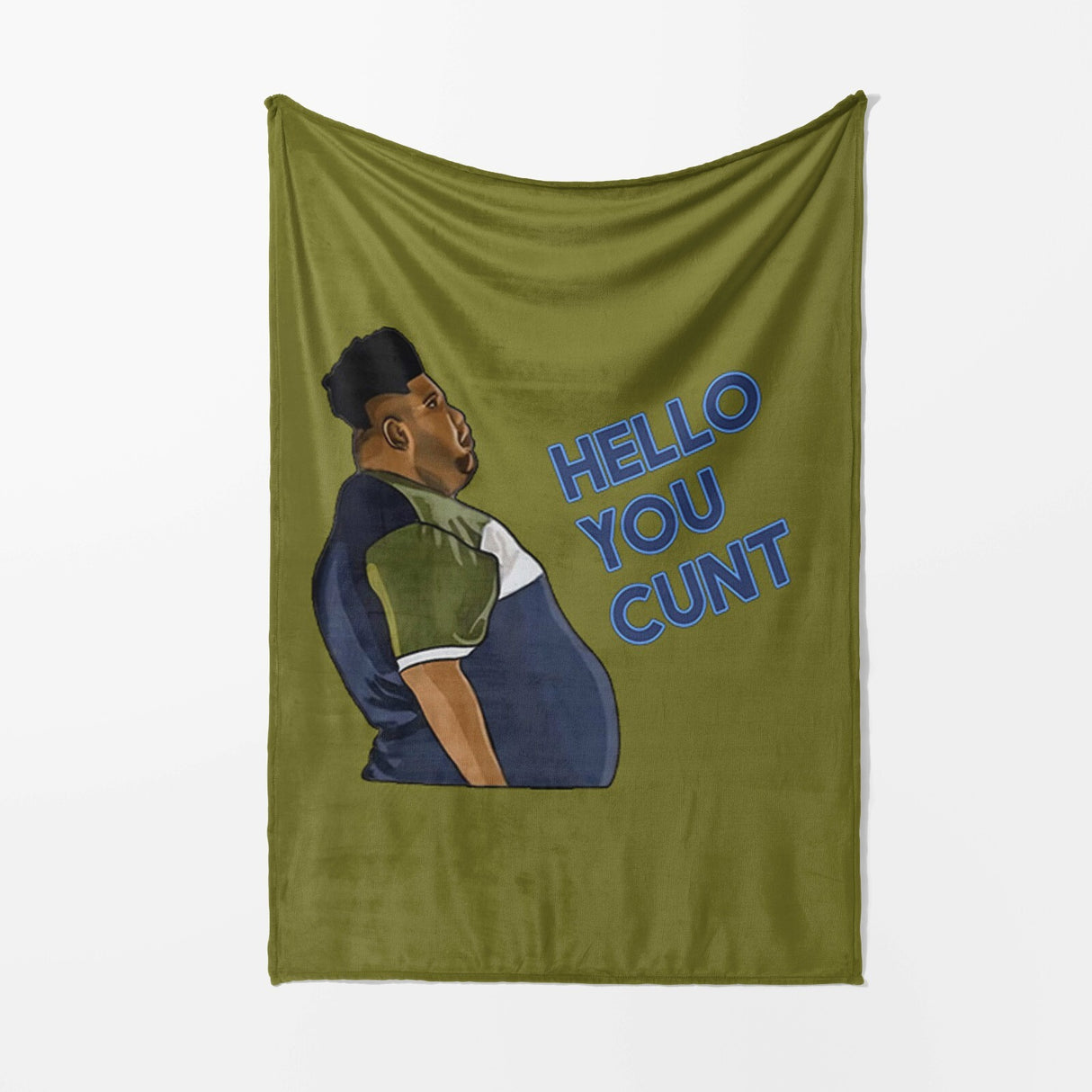Harvey Hello You C*nt Funny Cheeky Novelty Joke Soft Warm Fleece Blanket Decor