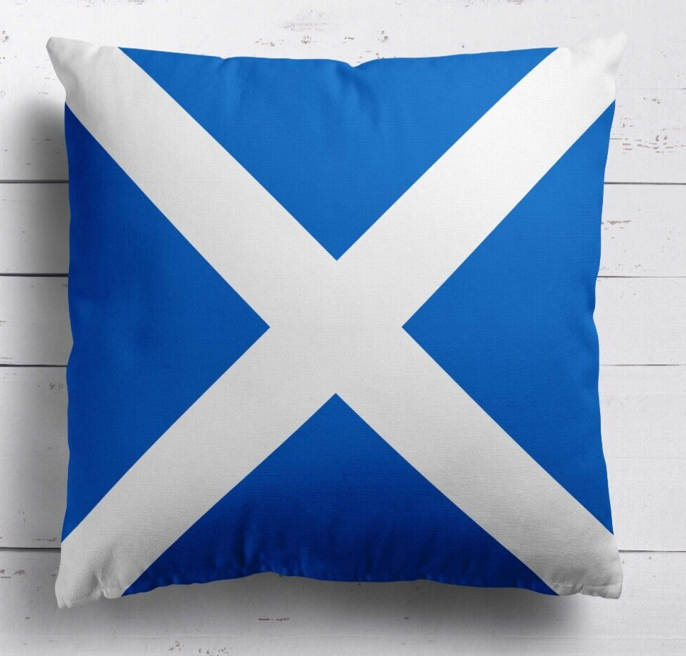 Scotland Flag Scottish Cross Soft Square Filled Cushion Decorative Throw Gift