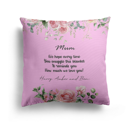 Mum We Hope Every Time Mother's Day Novelty Memory Square Filled Cushion Gift