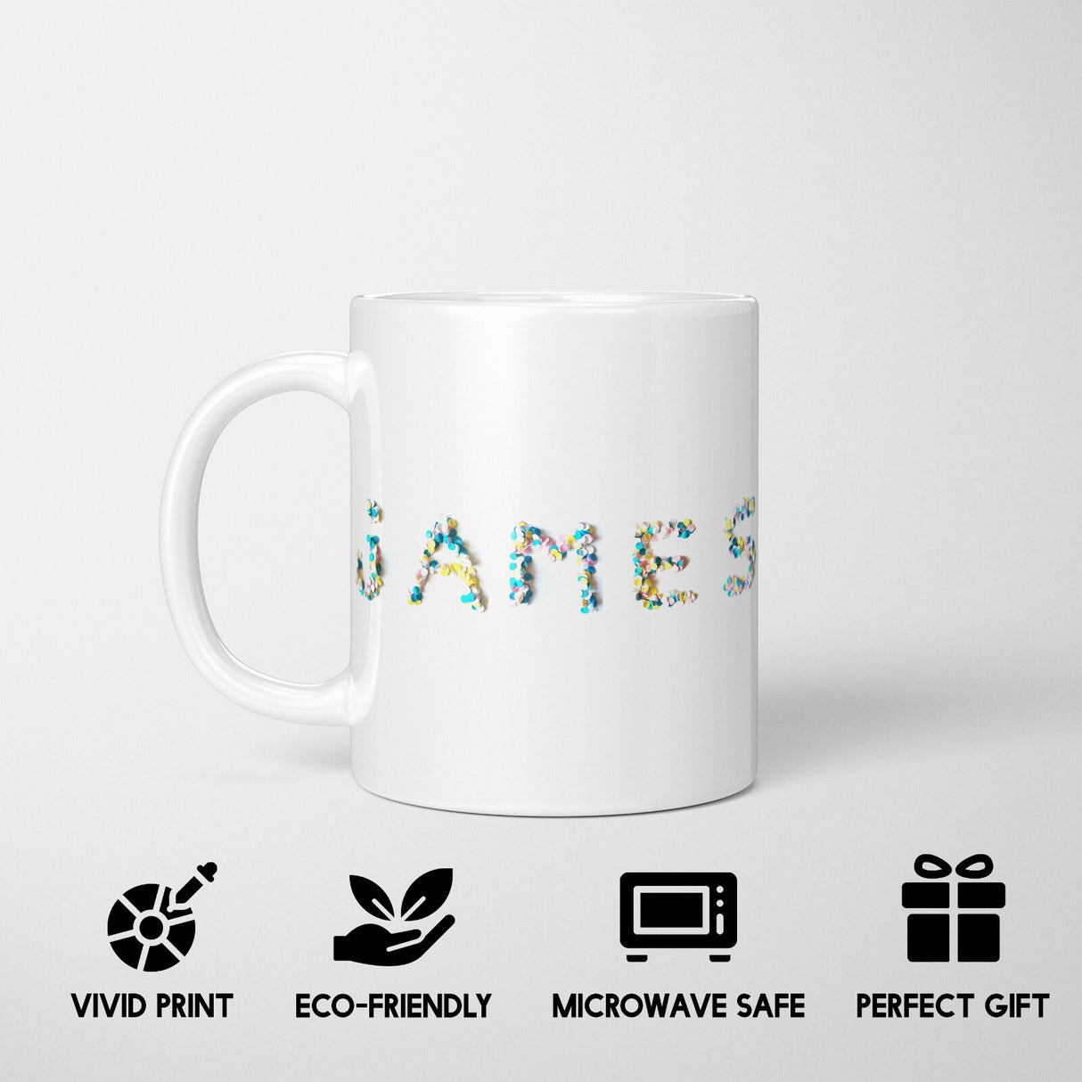 Personalised Confetti Handmade Novelty Coffee Tea Mug Coaster Gift Him Her